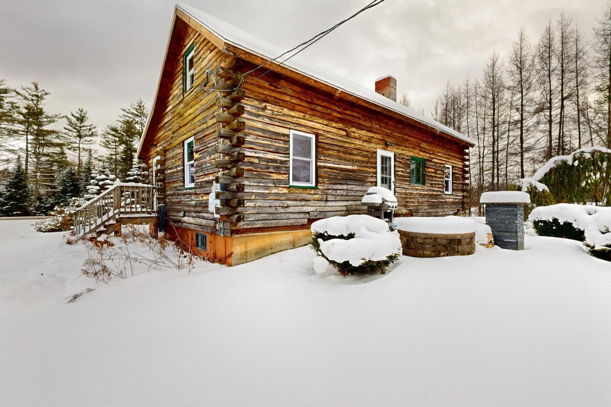 Twin View Log Home Carroll Eksteriør bilde