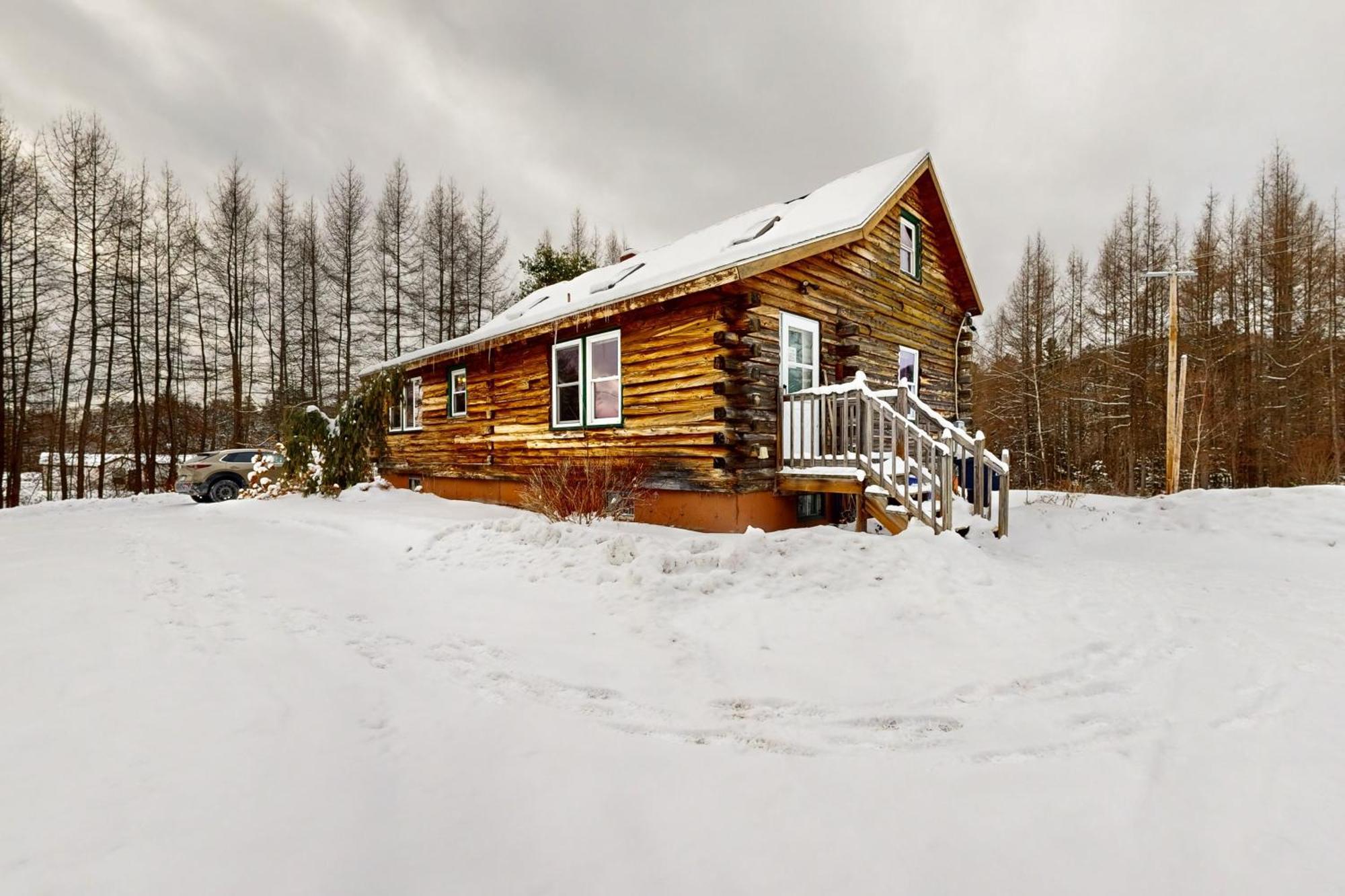 Twin View Log Home Carroll Eksteriør bilde