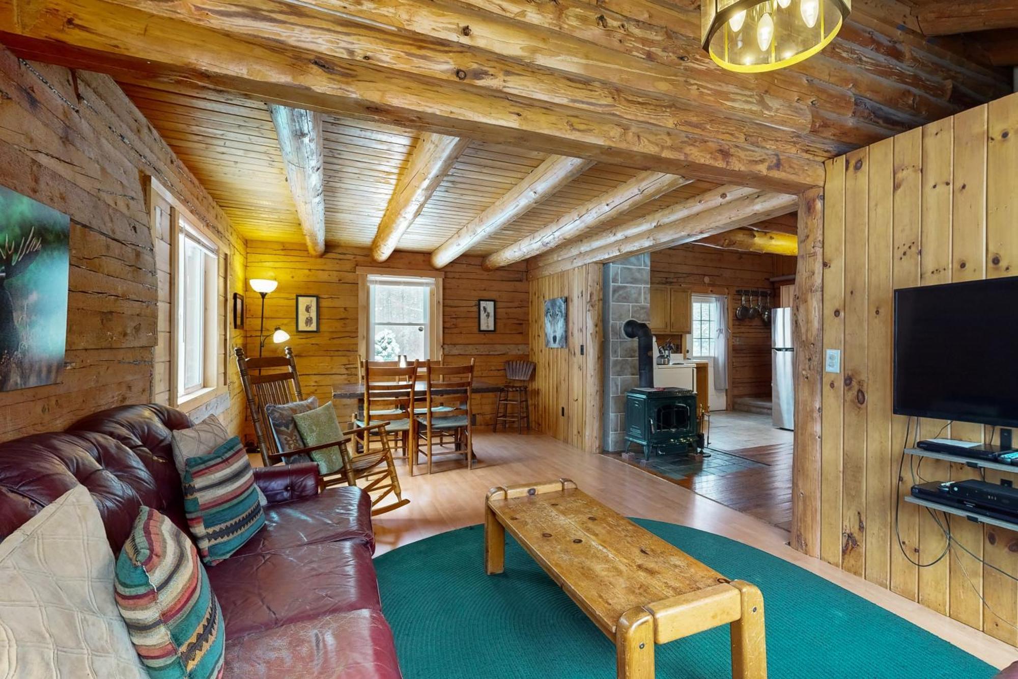 Twin View Log Home Carroll Eksteriør bilde