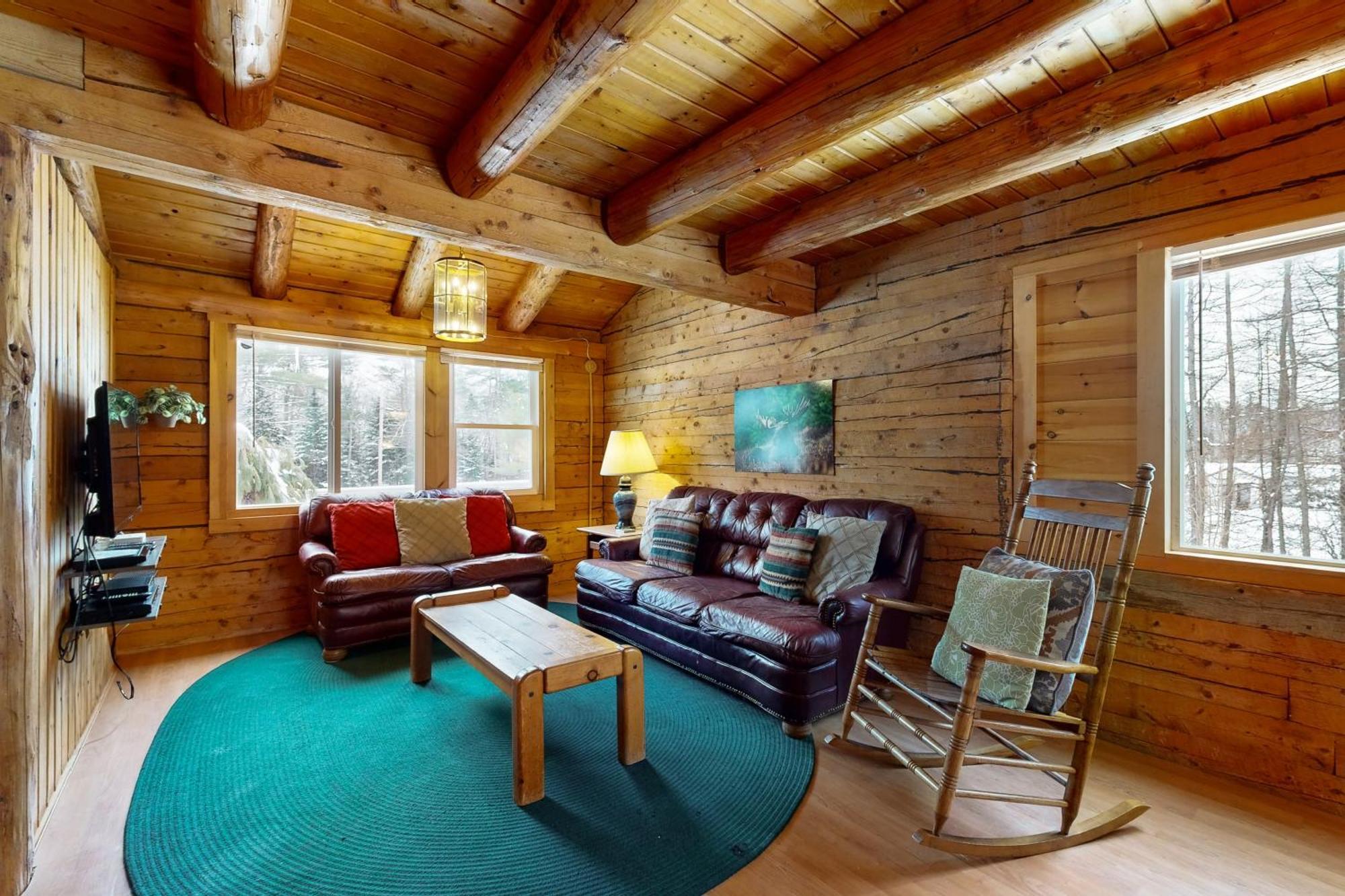 Twin View Log Home Carroll Eksteriør bilde